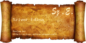 Sziver Edina névjegykártya